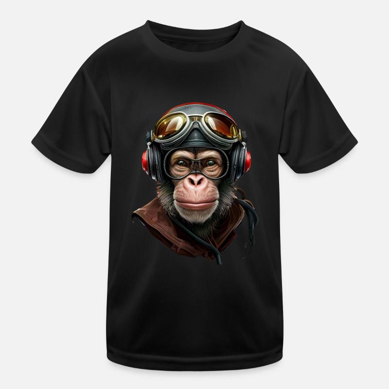 Schimpanse - Affe Kinder Funktions-T-Shirt