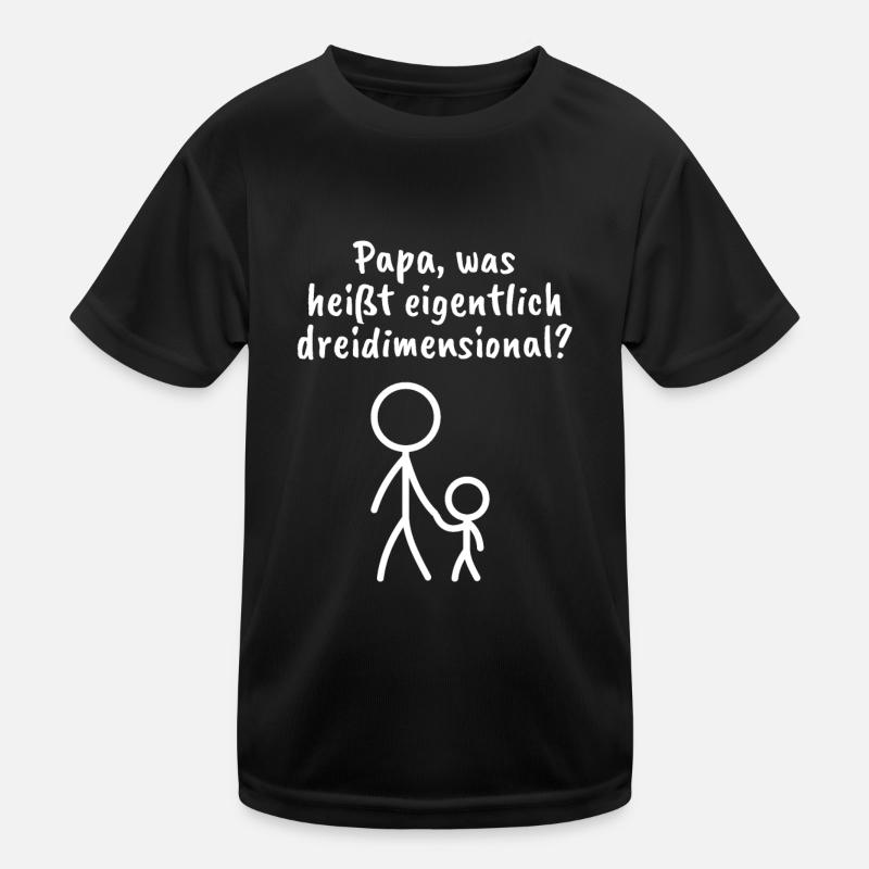 Strichmännchen - Spruch - Dimension - Ironie Kinder Funktions-T-Shirt