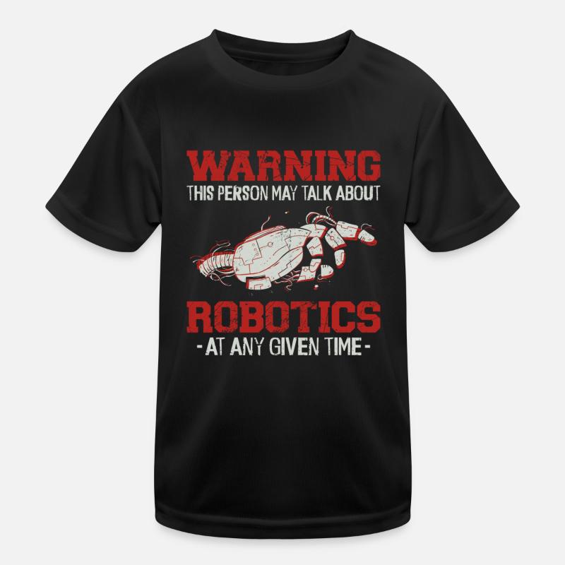 Robot Robotics Engineer Warning Kinder Funktions-T-Shirt