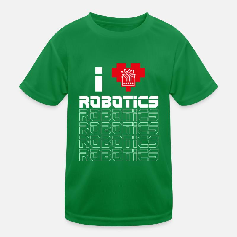 Robot Robotics Engineer Heart I Kids Functional T-Shirt