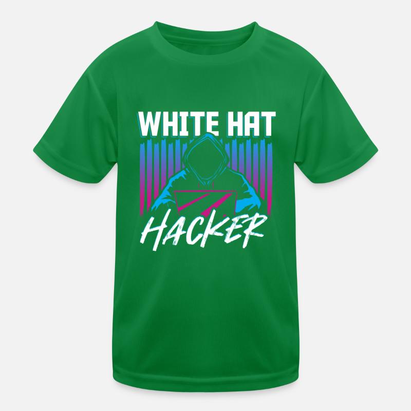 White Hat Hacker Piratage Réseau Internet T-shirt sport Enfant
