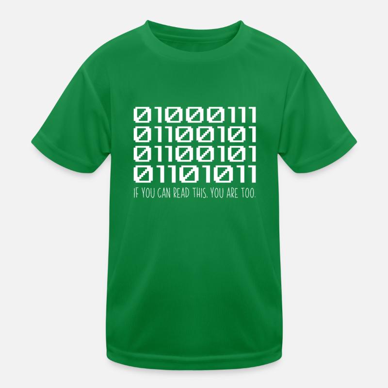 Cooler Computer Binärcode Programmierer Entwickler Kinder Funktions-T-Shirt