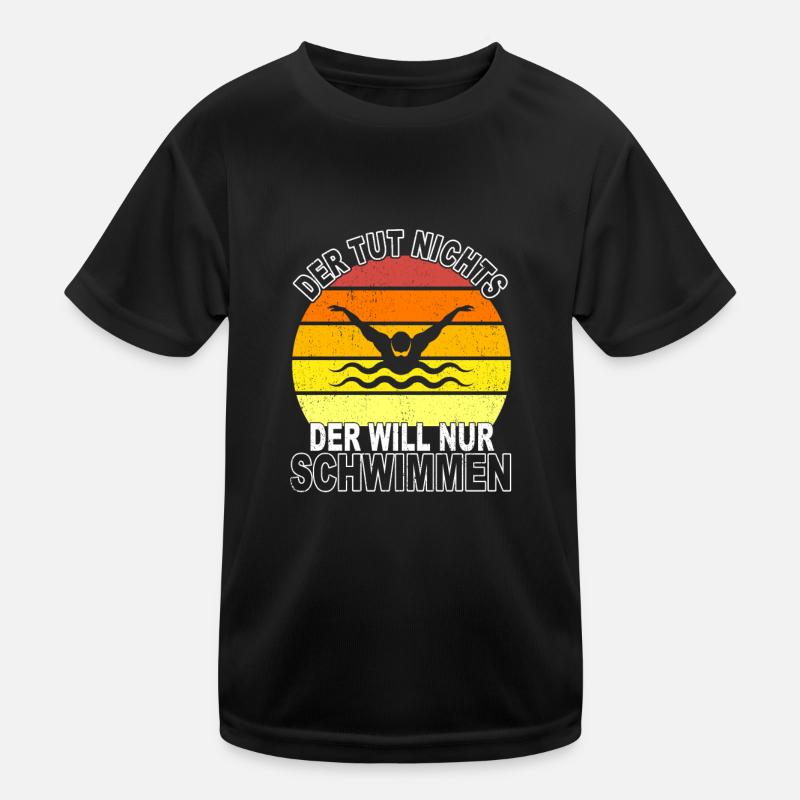 Schwimmen Spruch Kinder Funktions-T-Shirt
