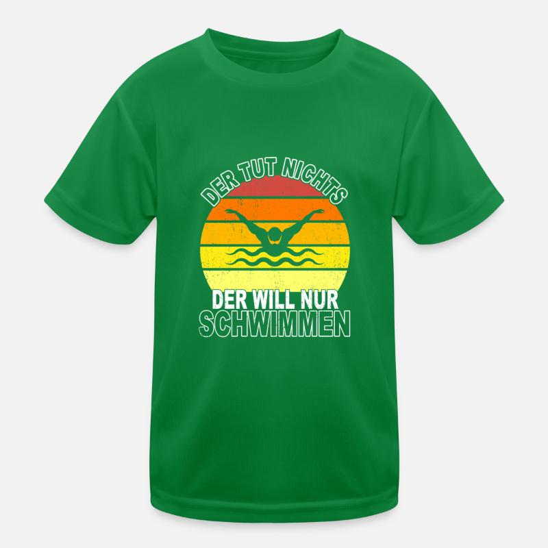 Schwimmen Spruch Kinder Funktions-T-Shirt