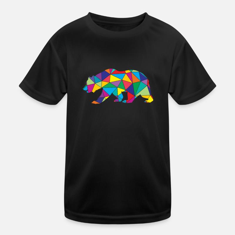 Low Poly Bär Geometrie Polygon Bär Kinder Funktions-T-Shirt