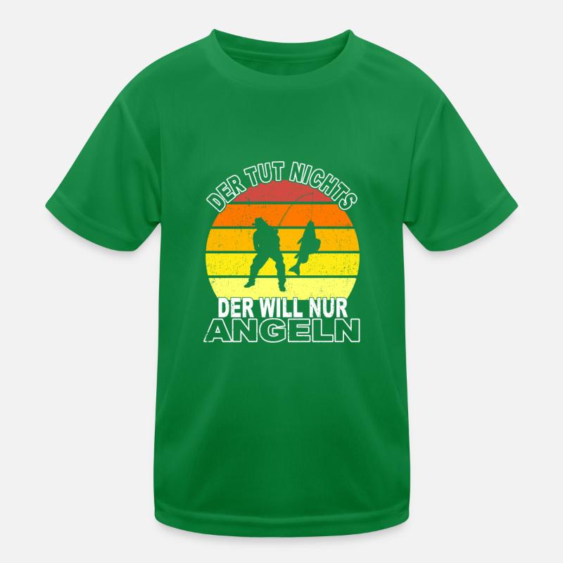 Angeln Spruch Kinder Funktions-T-Shirt