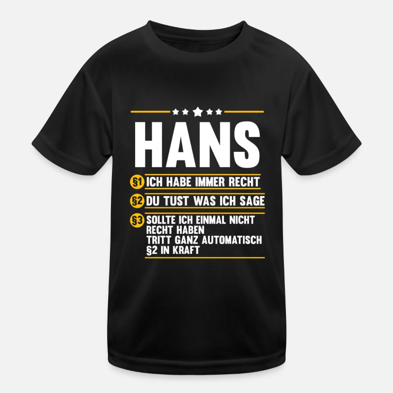 Hans Kinder Funktions-T-Shirt