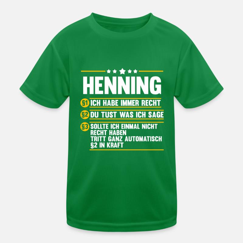 Henning Kinder Funktions-T-Shirt