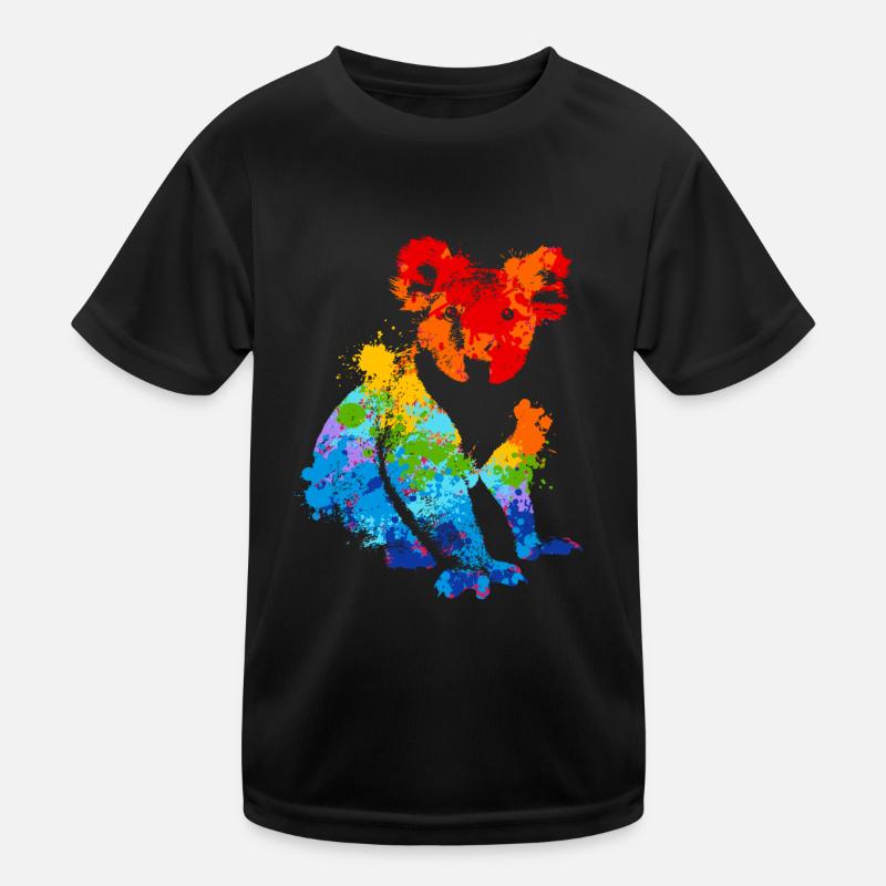 Farbspritzer Koala Bunter Koala Kinder Funktions-T-Shirt