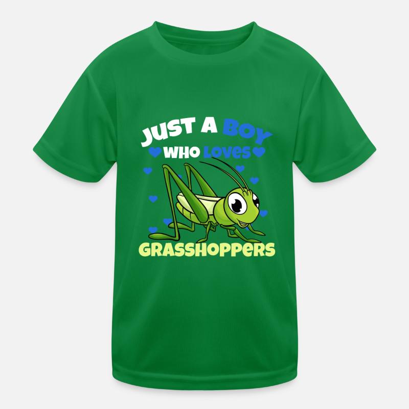 Juste un garçon qui aime les sauterelles T-shirt sport Enfant