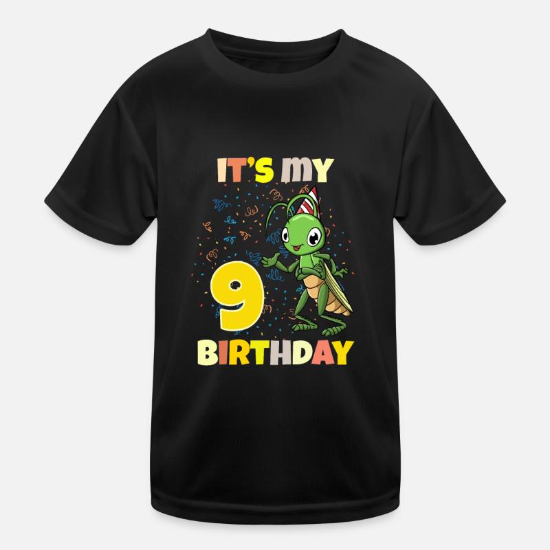 It's my 9th birthday grasshopper Kids Functional T-Shirt