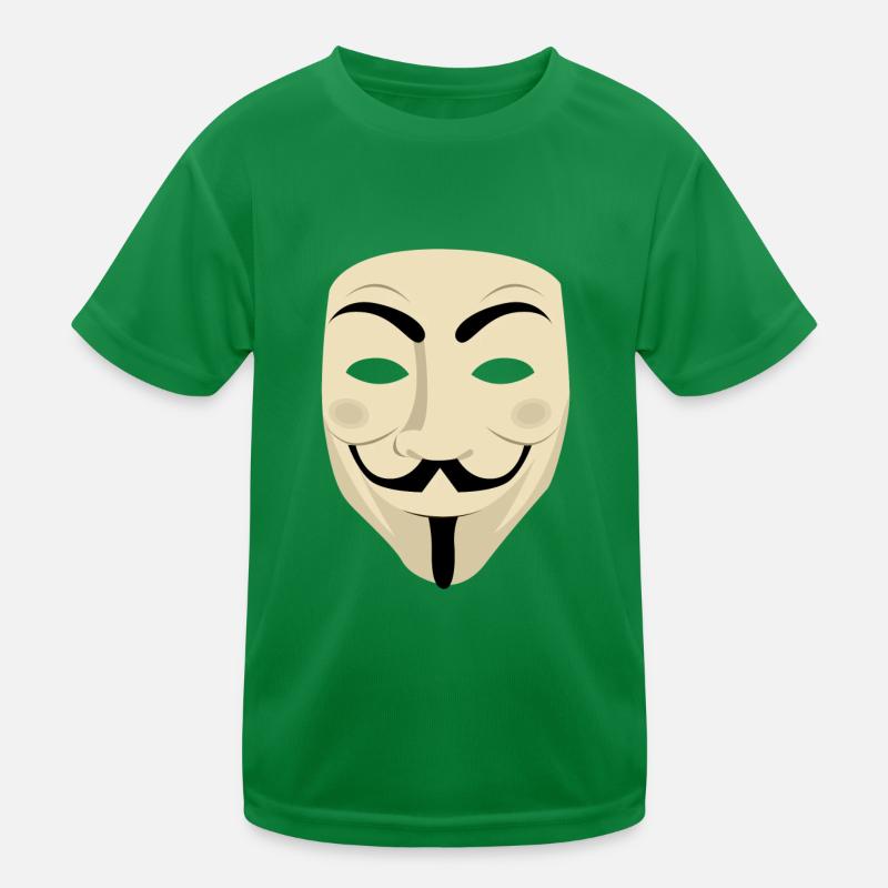 Mr. Anonymous Maske Computer Hacker Kinder Funktions-T-Shirt
