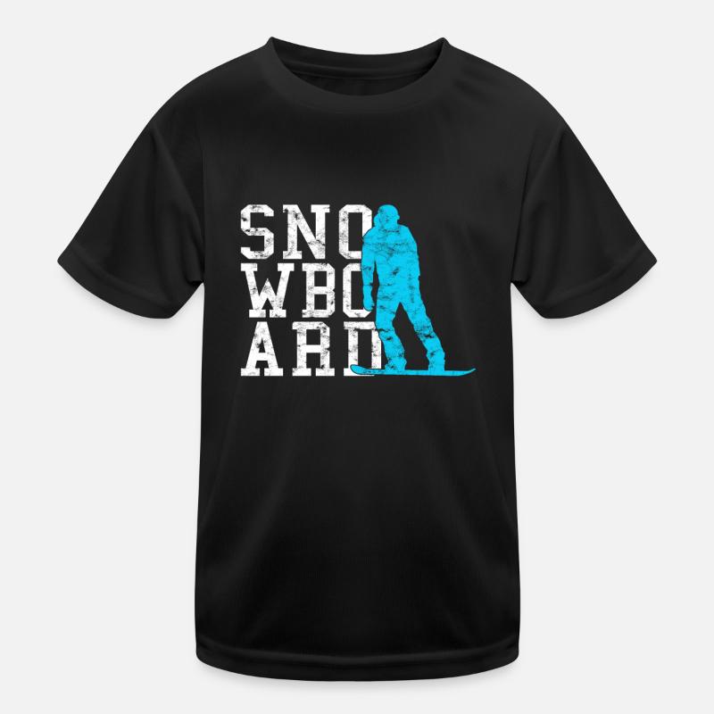 Snowboarding Kinder Funktions-T-Shirt