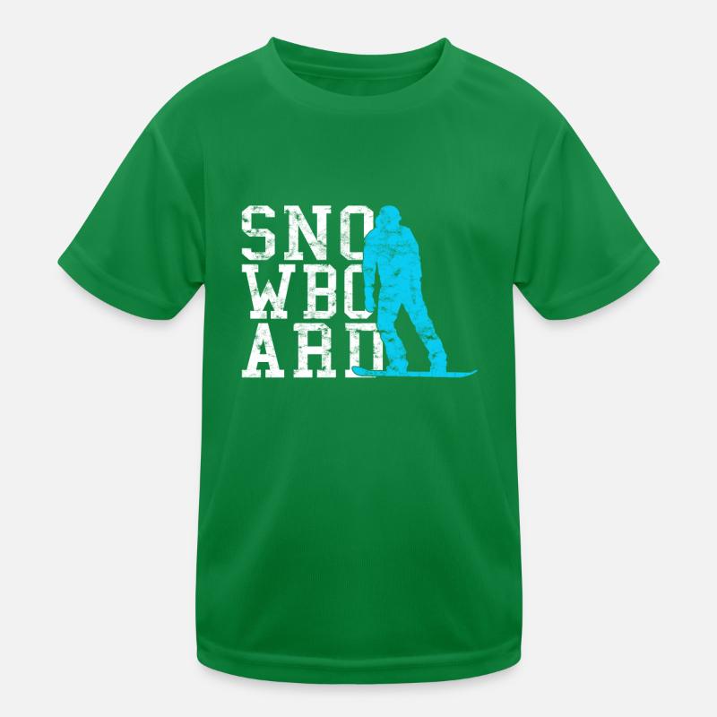 Snowboarding Kids Functional T-Shirt