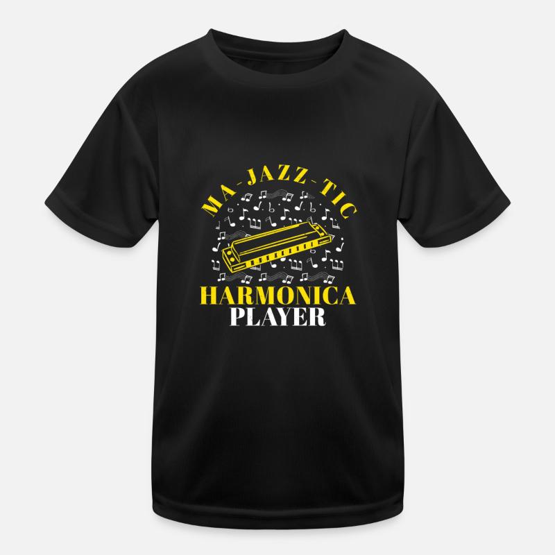 Harmonica Ma-Jazz-Tic harmonica player Kids Functional T-Shirt