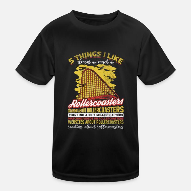 Dreams Roller Coasters Amusement Park Ride Kids Functional T-Shirt