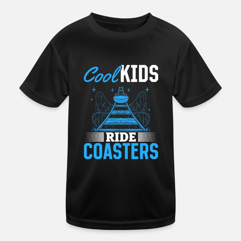 Cool kids ride roller coasters fairground Kids Functional T-Shirt