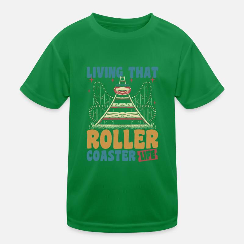 Roller Coaster Life Rummelplatz Ticket Geschenk Kinder Funktions-T-Shirt