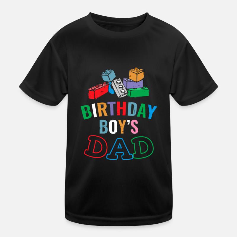 Vater Des Geburtstagskindes Baut Bauklötze Kinder Funktions-T-Shirt