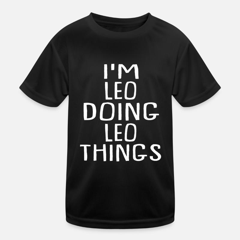 Je suis Leo faisant des choses de Léo Nom de Léo T-shirt sport Enfant