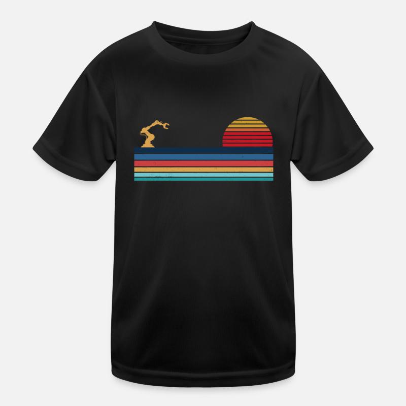 Robot Robotics Engineer Retro Kids Functional T-Shirt