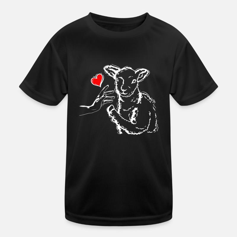 Schaf Liebe Schäfer High Five Kinder Funktions-T-Shirt
