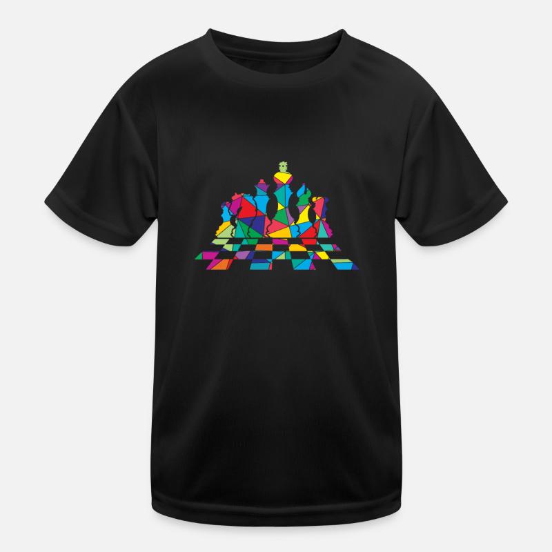 Low Poly Tischspiel Polygon Schach Kinder Funktions-T-Shirt