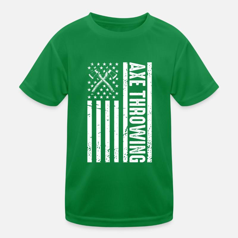 Patriotic Axe Throwing American Flag For Axe Throw Kinder Funktions-T-Shirt