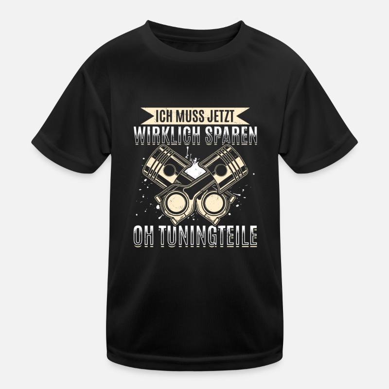 OH! Tuningteile Mechaniker Oldtimer Bastler Tuning - Kinder Funktions-T-Shirt - Schwarz