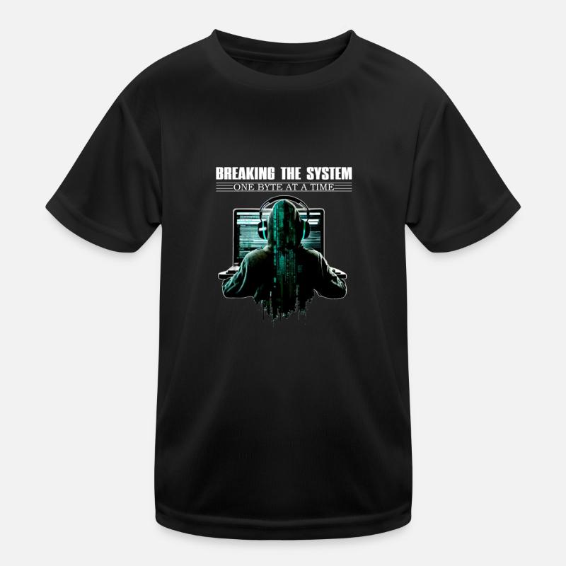 Breaking The System One Byte At A Time for Ethical Kinder Funktions-T-Shirt