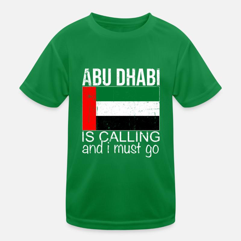 Abu Dhabi Spruch Kinder Funktions-T-Shirt