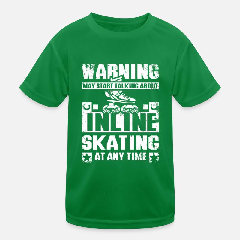 May start talking about inline skating at any time Kinder Funktions-T-Shirt