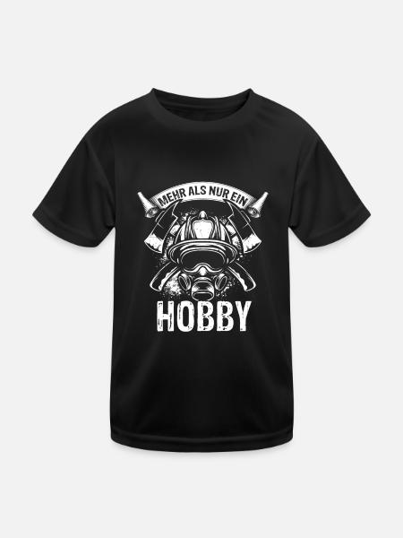 Mehr Als Nur Ein Hobby - Berufsfeuerwehr Feuerwehr - Kinder Funktions-T-Shirt - Schwarz - Vorne