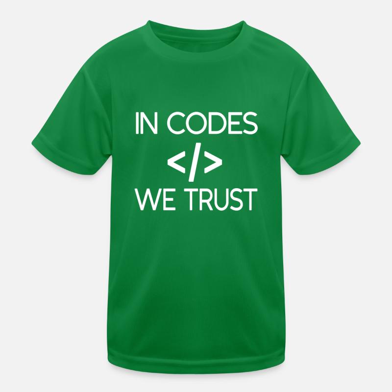 We trust in codes Kids Functional T-Shirt