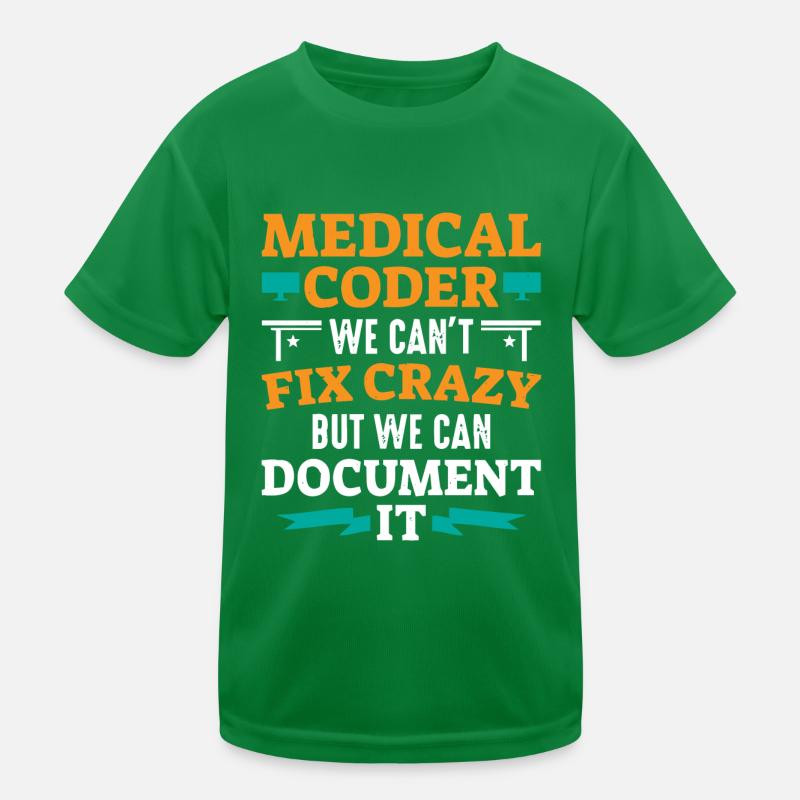 Medizinischer Kodierer, Programmierer Kinder Funktions-T-Shirt