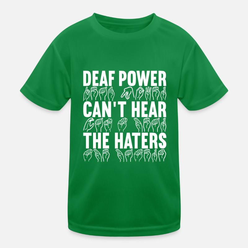 Taub Taubstumm Deaf Kinder Funktions-T-Shirt