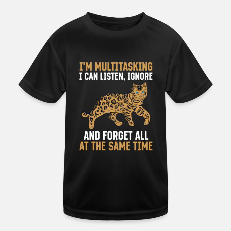 Multitâche pour chat Ignorer les propriétaires de chats T-shirt sport Enfant