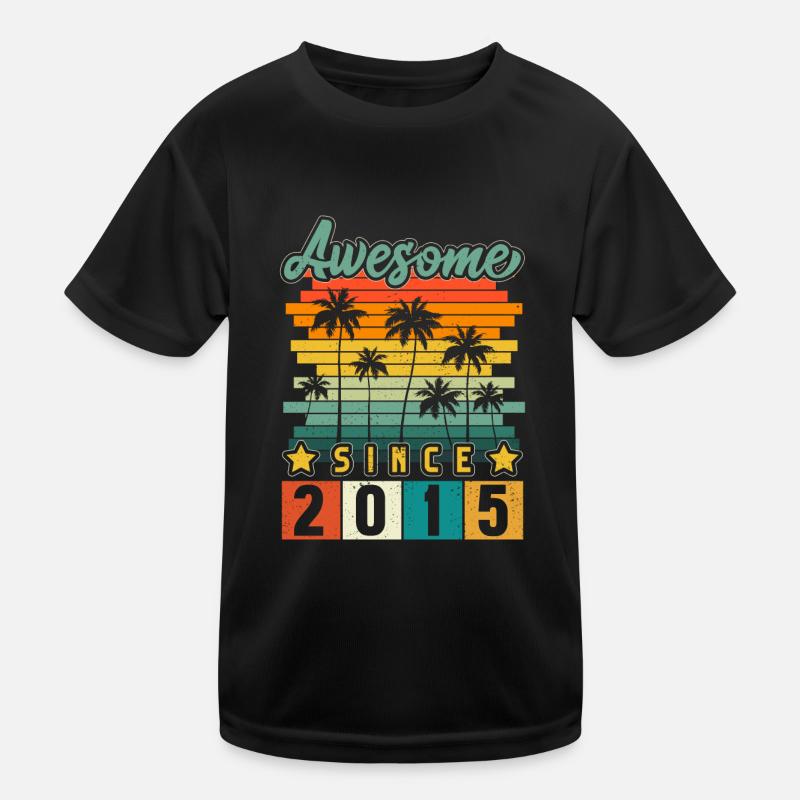 2015 Anniversaire Né Année de naissance millésime T-shirt sport Enfant