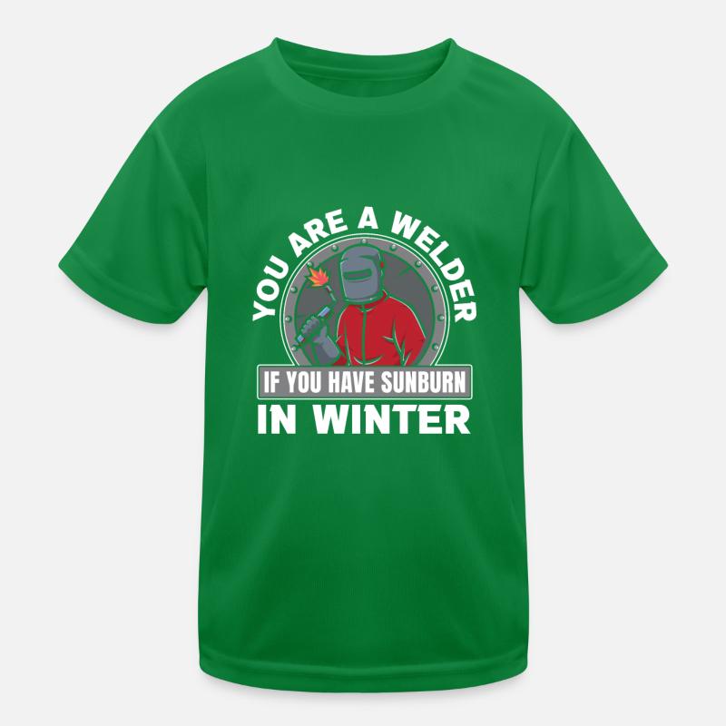 Welder Locksmith Sunburn Kids Functional T-Shirt