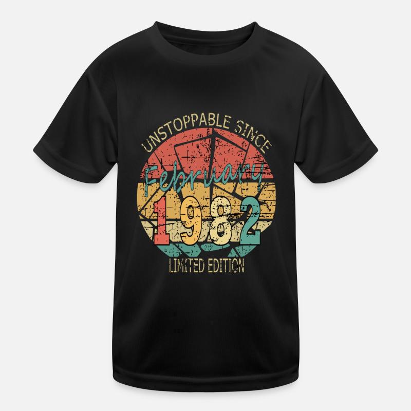 1982 Vintage Anniversaire Dire Idée T-shirt sport Enfant
