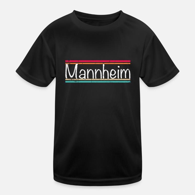 Mannheim - Kinder Funktions-T-Shirt - Schwarz
