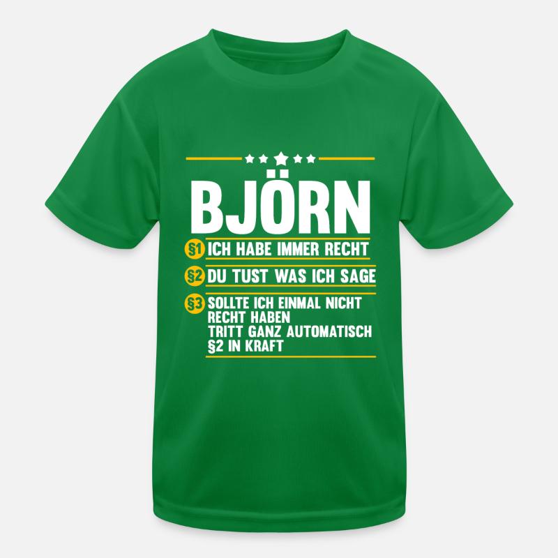 Björn Kinder Funktions-T-Shirt