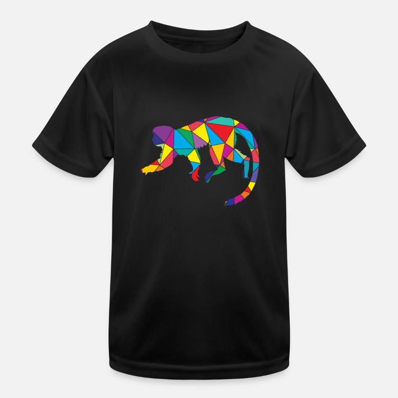 Low Poly Monkey Géométrie Polygone Monkey T-shirt sport Enfant