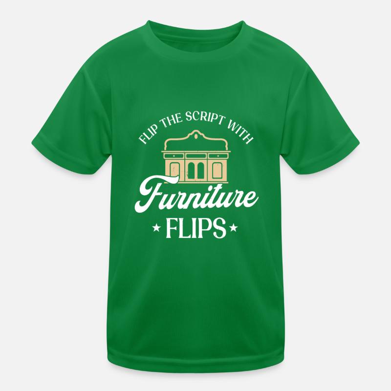 Conception de retournement de meubles T-shirt sport Enfant