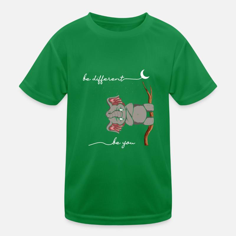 Funny Be Different Elephant Kids Functional T-Shirt