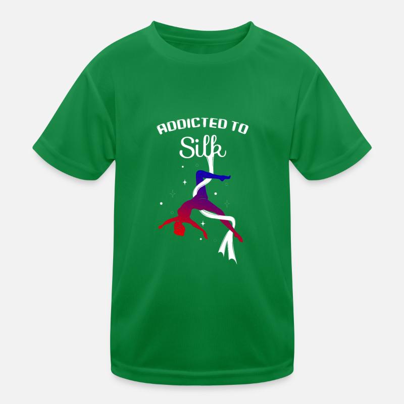 Luftakrobatik Seidentücher Tänzer Kinder Funktions-T-Shirt