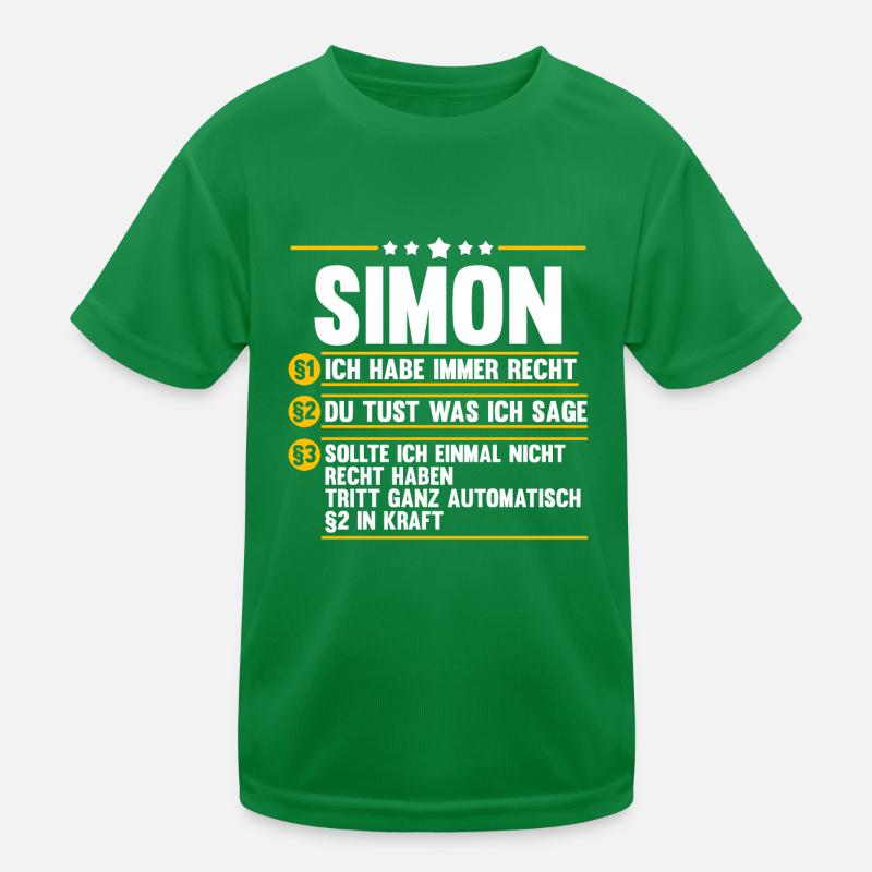 Simon Kinder Funktions-T-Shirt