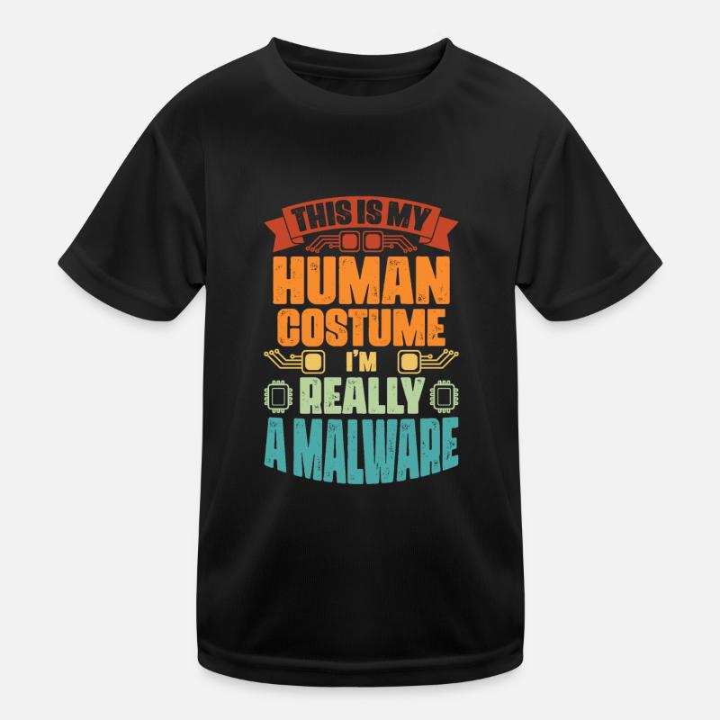 Vintage Cybersécurité Malware Costume Cyber T-shirt sport Enfant