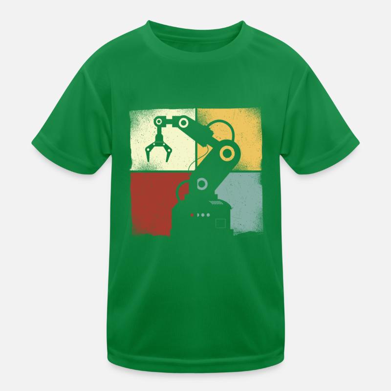 Robot Robotics Engineer Retro Kinder Funktions-T-Shirt