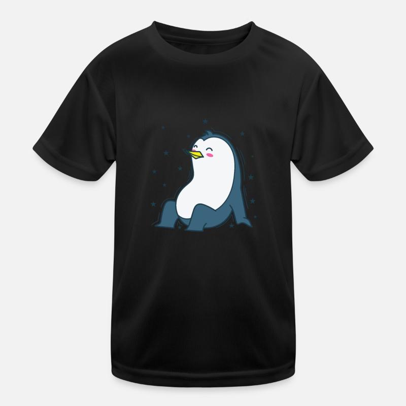 Penguin and the night sky Antarctica Kids Functional T-Shirt
